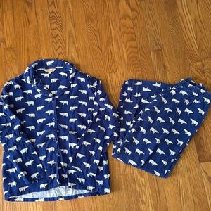 Leveret Polar Bear Flannel  PJs sz S